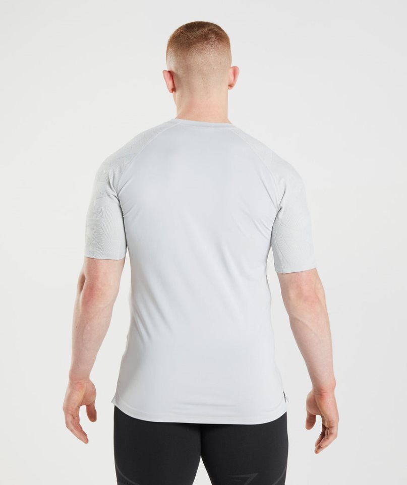 Men's Gymshark 315 T-Shirts Light Grey | NZ 0VHQOB